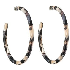 MACHETE Large Hoops in Abalone